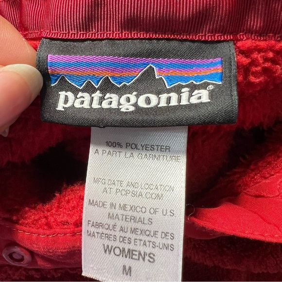 Patagonia Red Fleece Jacket Re-tool Snap Pull Over Top Hiking GORPCORE Outdoor - Picture 5 of 12